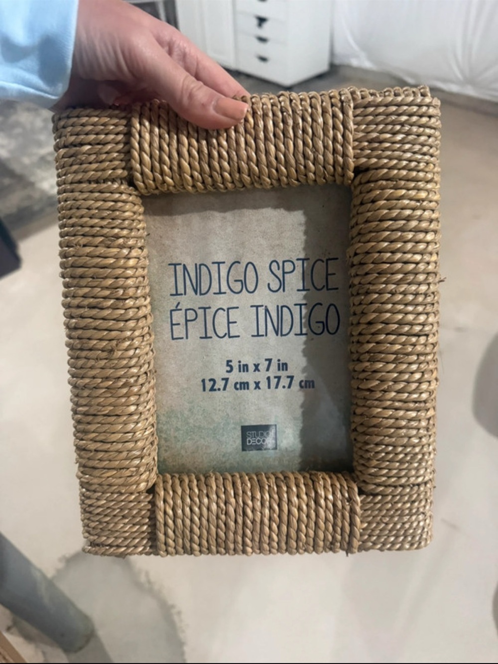 Studio Decor Rope Frame in Natural Tan
